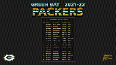 Green Bay Packers 2021-22 Wallpaper Schedule