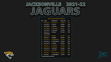 Jacksonville Jaguars 2021-22 Wallpaper Schedule