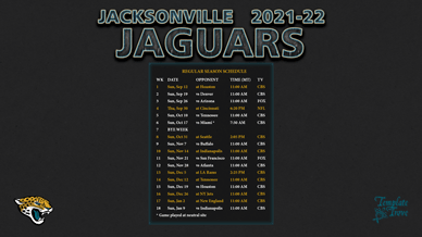 Jacksonville Jaguars 2021-22 Wallpaper Schedule