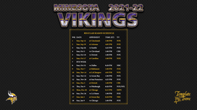 Minnesota Vikings 2021-22 Wallpaper Schedule