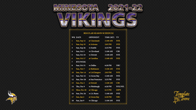 Minnesota Vikings 2021-22 Wallpaper Schedule