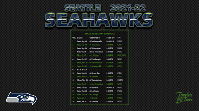 Seattle Seahawks 2021-22 Wallpaper Schedule