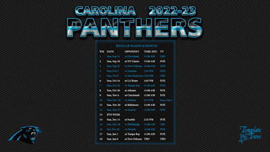 Carolina Panthers 2022-23 Wallpaper Schedule