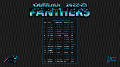 Carolina Panthers 2022-23 Wallpaper Schedule