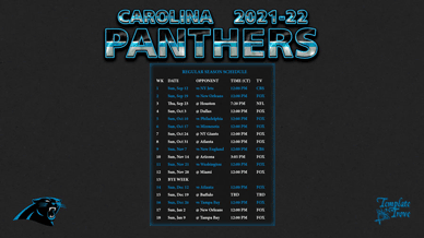 Carolina Panthers 2022-23 Wallpaper Schedule