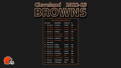 Cleveland Browns 2022-23 Wallpaper Schedule