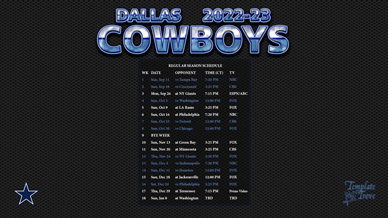Dallas Cowboys 2022-23 Wallpaper Schedule