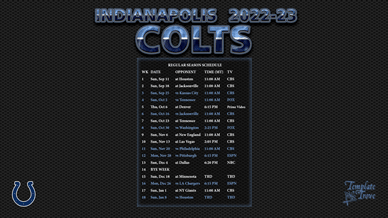 Indianapolis Colts 2022-23 Wallpaper Schedule