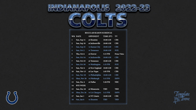 Indianapolis Colts 2022-23 Wallpaper Schedule