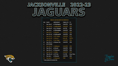 Jacksonville Jaguars 2022-23 Wallpaper Schedule
