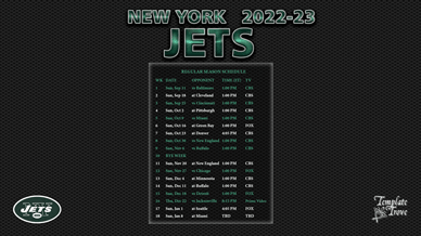 New York Jets 2022-23 Wallpaper Schedule