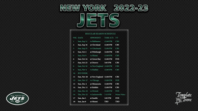New York Jets 2022-23 Wallpaper Schedule