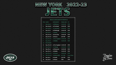 New York Jets 2022-23 Wallpaper Schedule