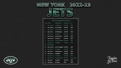 New York Jets 2022-23 Wallpaper Schedule