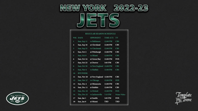 New York Jets 2022-23 Wallpaper Schedule