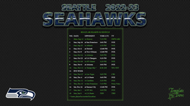 Seattle Seahawks 2022-23 Wallpaper Schedule