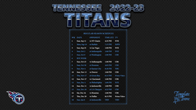Tennessee Titans 2022-23 Wallpaper Schedule