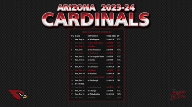 Arizona Cardinals 2023-24 Wallpaper Schedule