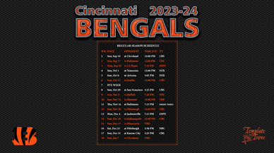 Cincinnati Bengals 2023-24 Wallpaper Schedule