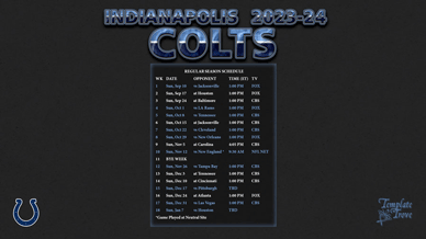 Indianapolis Colts 2023-24 Wallpaper Schedule