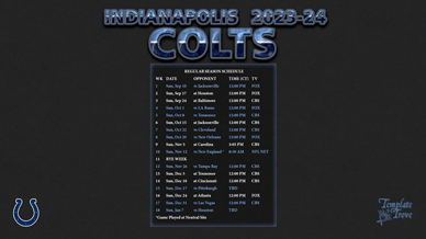 Indianapolis Colts 2023-24 Wallpaper Schedule