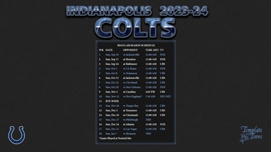 Indianapolis Colts 2023-24 Wallpaper Schedule
