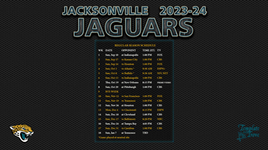 Jacksonville Jaguars 2023-24 Wallpaper Schedule