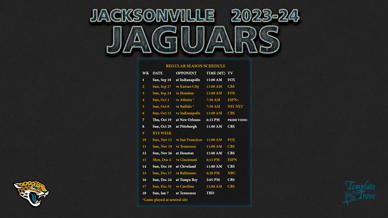 Jacksonville Jaguars 2023-24 Wallpaper Schedule