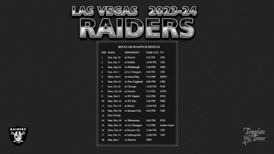 Las Vegas Raiders 2023-24 Wallpaper Schedule