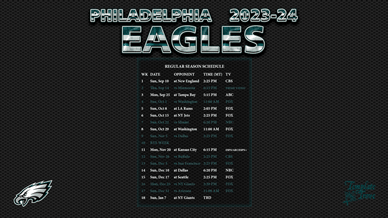 Philadelphia Eagles 2023-24 Wallpaper Schedule
