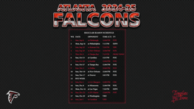 Atlanta Falcons 2024-25 Wallpaper Schedule