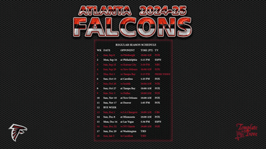 Atlanta Falcons 2024-25 Wallpaper Schedule