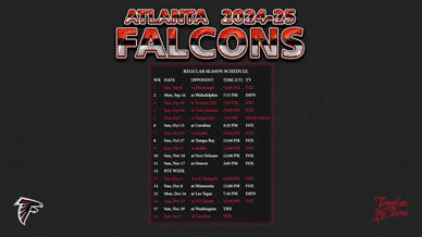 Atlanta Falcons 2024-25 Wallpaper Schedule