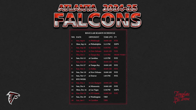Atlanta Falcons 2024-25 Wallpaper Schedule