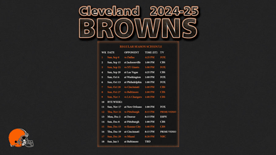 Cleveland Browns 2024-25 Wallpaper Schedule