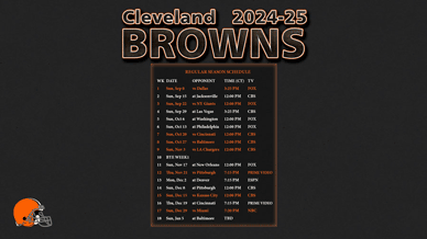 Cleveland Browns 2024-25 Wallpaper Schedule