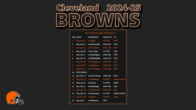 Cleveland Browns 2024-25 Wallpaper Schedule