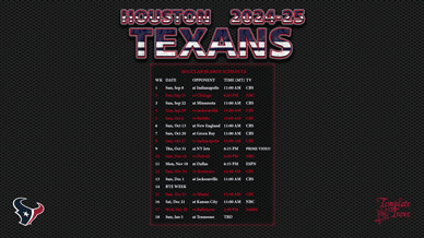 Houston Texans 2024-25 Wallpaper Schedule