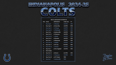 Indianapolis Colts 2024-25 Wallpaper Schedule
