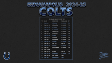 Indianapolis Colts 2024-25 Wallpaper Schedule