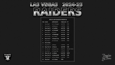 Las Vegas Raiders 2024-25 Wallpaper Schedule
