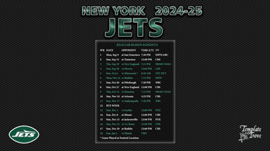 New York Jets 2024-25 Wallpaper Schedule