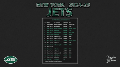 New York Jets 2024-25 Wallpaper Schedule