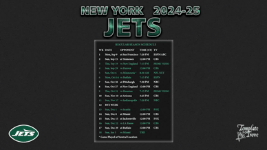 New York Jets 2024-25 Wallpaper Schedule