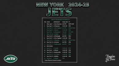New York Jets 2024-25 Wallpaper Schedule