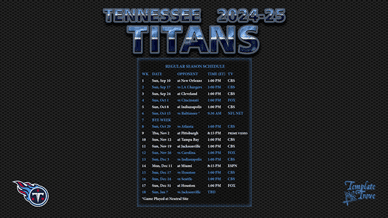 Tennessee Titans 2024-25 Wallpaper Schedule