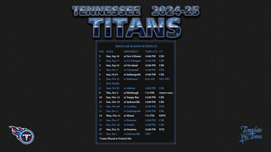 Tennessee Titans 2024-25 Wallpaper Schedule