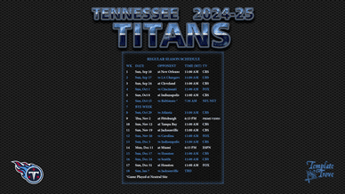 Tennessee Titans 2024-25 Wallpaper Schedule