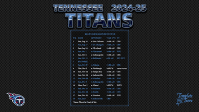 Tennessee Titans 2024-25 Wallpaper Schedule