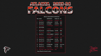 Atlanta Falcons 2025-26 Wallpaper Schedule